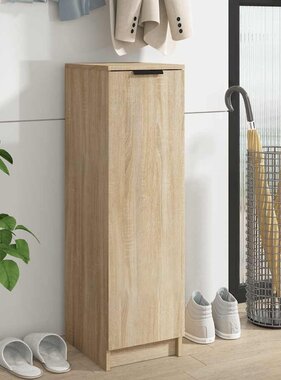 VidaXL Schoenenkast 30x35x100 cm bewerkt hout sonoma eikenkleurig