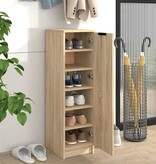 VidaXL Schoenenkast 30x35x100 cm bewerkt hout sonoma eikenkleurig