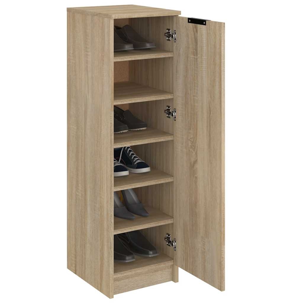 VidaXL Schoenenkast 30x35x100 cm bewerkt hout sonoma eikenkleurig