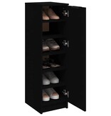 VidaXL Schoenenkast 30x35x100 cm bewerkt hout zwart
