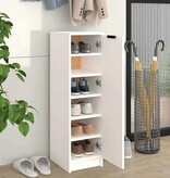 VidaXL Schoenenkast 30x35x100 cm bewerkt hout wit