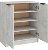 VidaXL Schoenenkast 59x35x70 cm bewerkt hout betongrijs