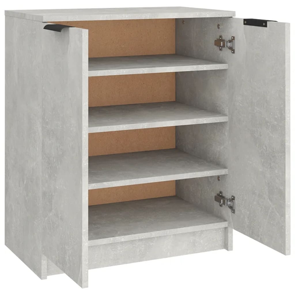 VidaXL Schoenenkast 59x35x70 cm bewerkt hout betongrijs