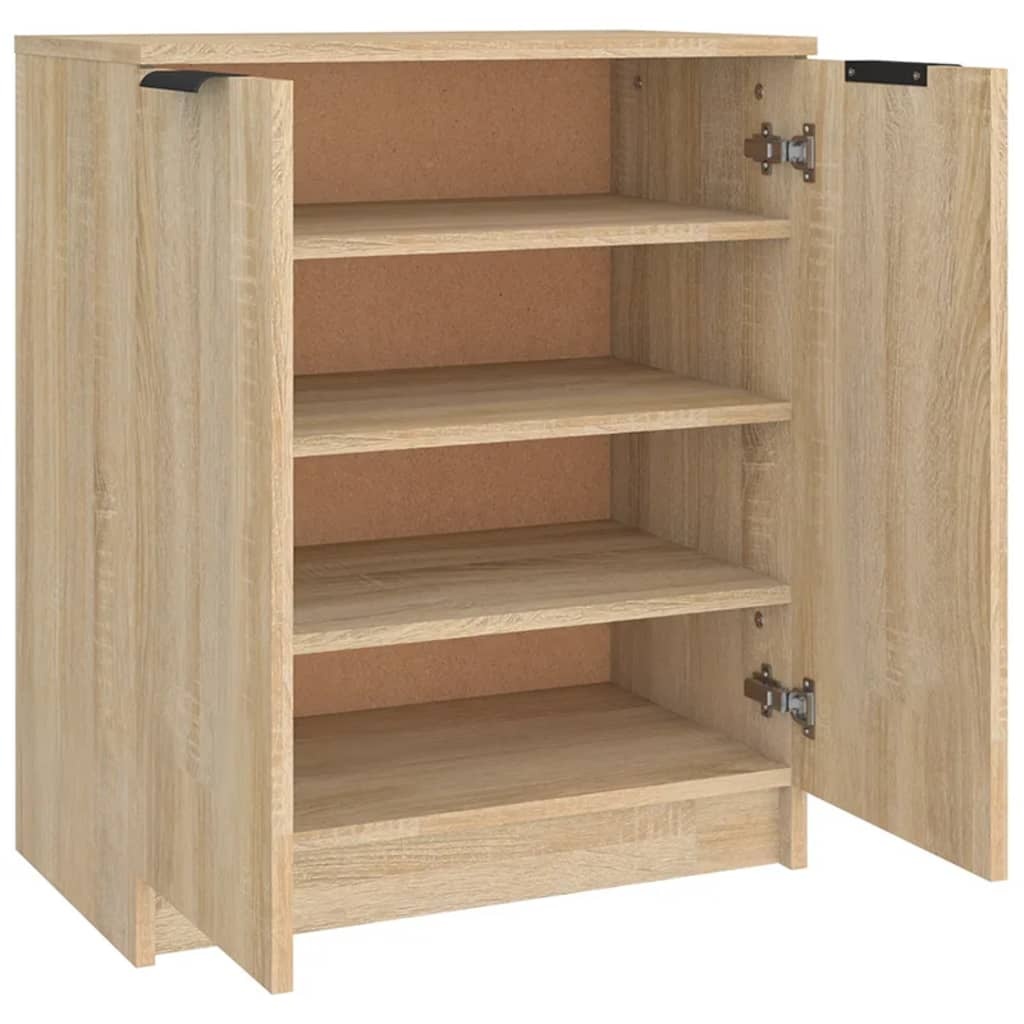 VidaXL Schoenenkast 59x35x70 cm bewerkt hout sonoma eikenkleurig