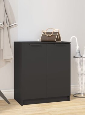 VidaXL Schoenenkast 59x35x70 cm bewerkt hout zwart