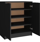 VidaXL Schoenenkast 59x35x70 cm bewerkt hout zwart