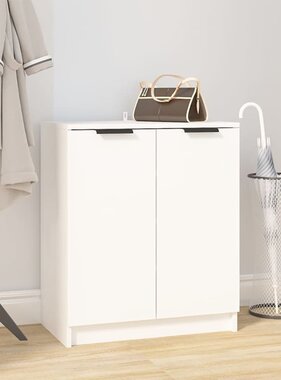 VidaXL Schoenenkast 59x35x70 cm bewerkt hout wit
