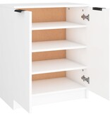 VidaXL Schoenenkast 59x35x70 cm bewerkt hout wit