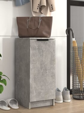 VidaXL Schoenenkast 30x35x70 cm bewerkt hout betongrijs