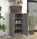 VidaXL Schoenenkast 30x35x70 cm bewerkt hout betongrijs