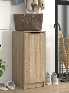 VidaXL Schoenenkast 30x35x70 cm bewerkt hout sonoma eikenkleurig