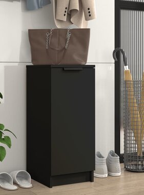 VidaXL Schoenenkast 30x35x70 cm bewerkt hout zwart