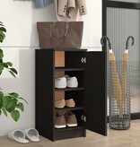 VidaXL Schoenenkast 30x35x70 cm bewerkt hout zwart