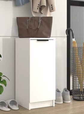 VidaXL Schoenenkast 30x35x70 cm bewerkt hout wit