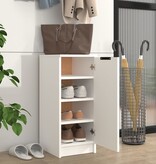 VidaXL Schoenenkast 30x35x70 cm bewerkt hout wit