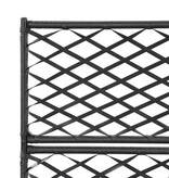 VidaXL Latwerkplantenbak verhoogd met potten 83x30x130 cm rattan zwart