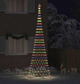 VidaXL LED Kerstboom met 555 LED Multikleur 500 cm Metaal