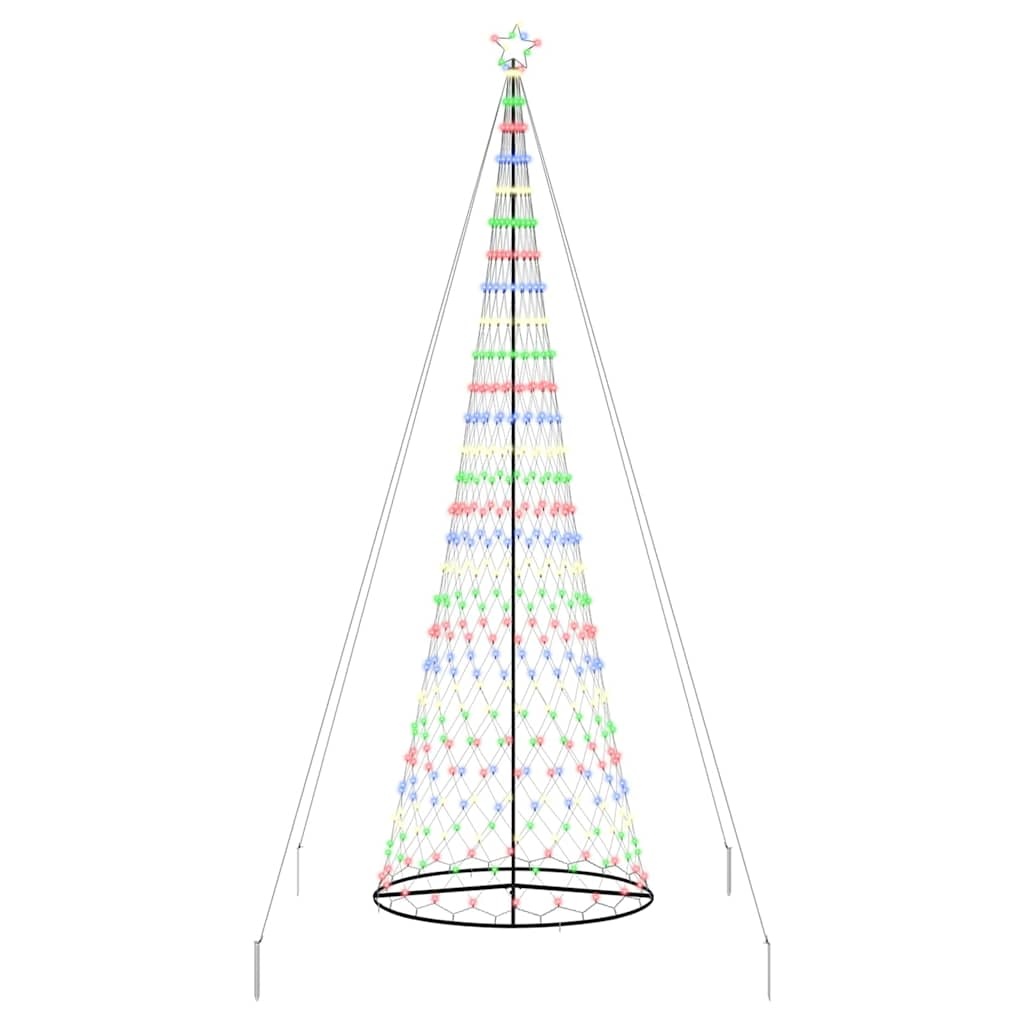 VidaXL LED Kerstboom met 555 LED Multikleur 500 cm Metaal