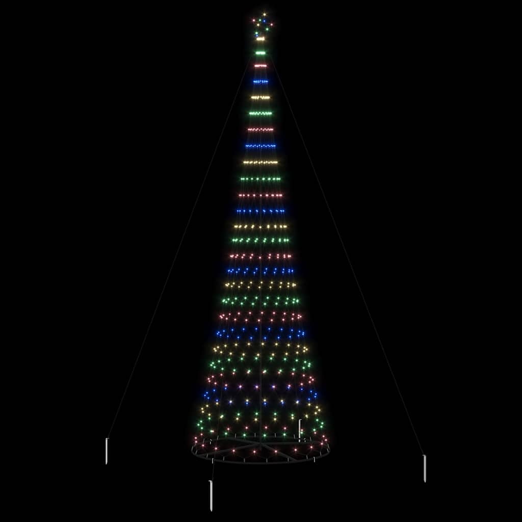 VidaXL LED Kerstboom met 555 LED Multikleur 500 cm Metaal