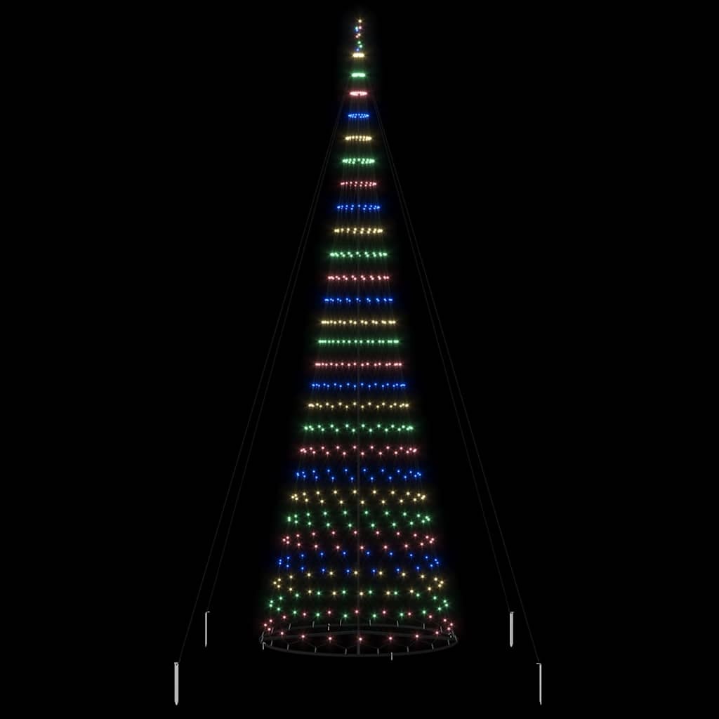 VidaXL LED Kerstboom met 555 LED Multikleur 500 cm Metaal