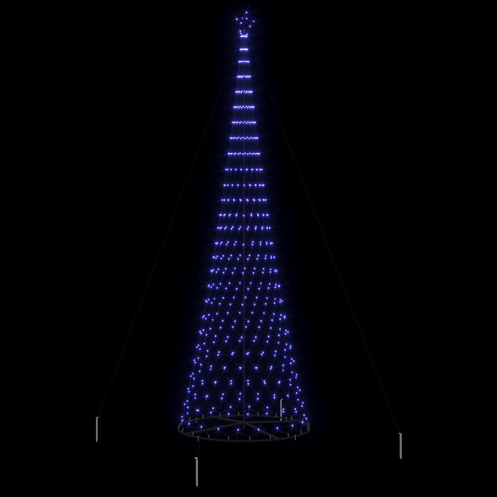 VidaXL LED Kerstboom met 555 LED met standaard Blauw 500 cm Metaal