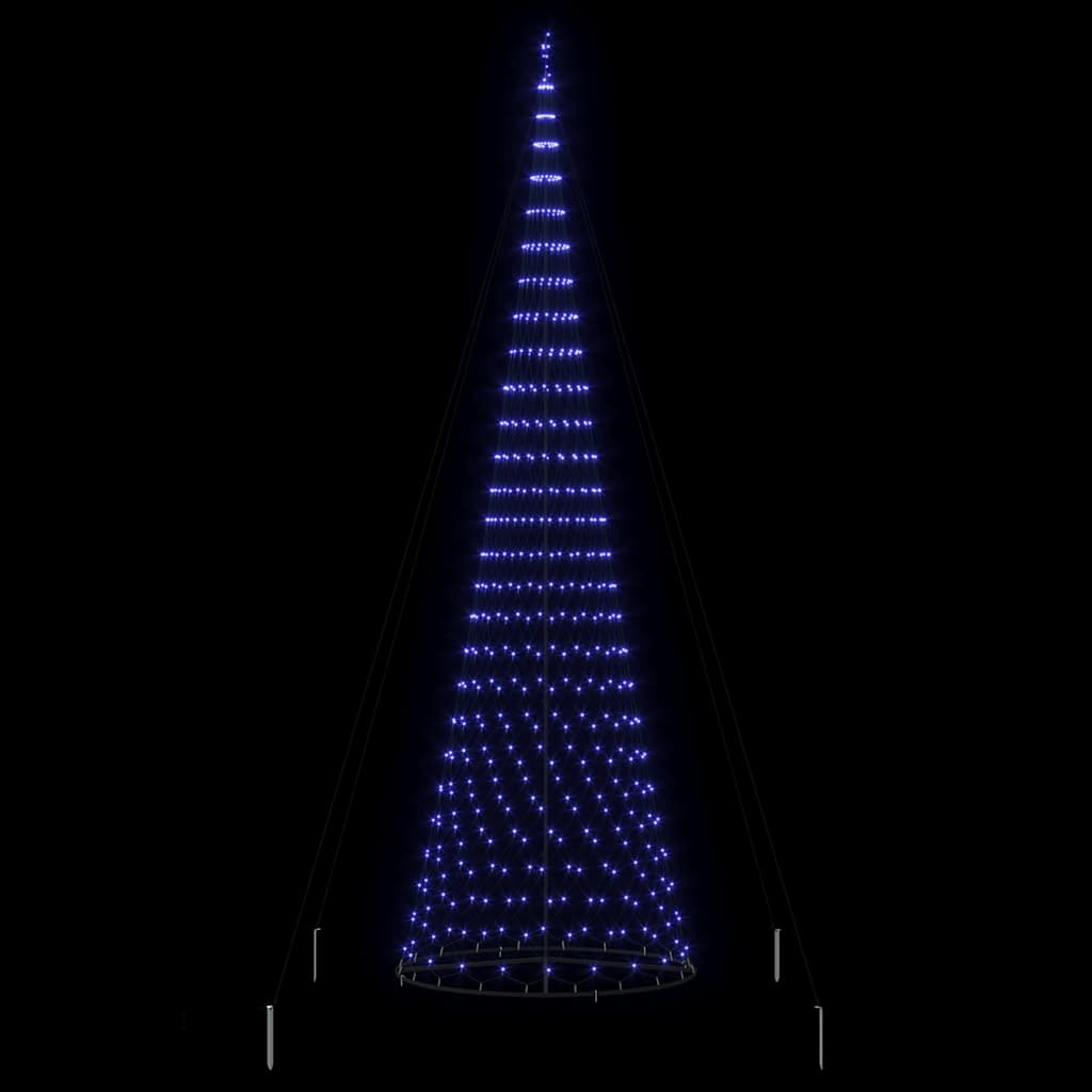 VidaXL LED Kerstboom met 555 LED met standaard Blauw 500 cm Metaal