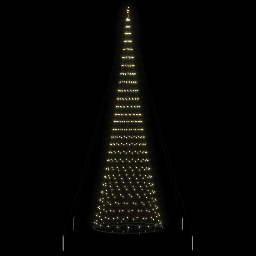 VidaXL LED Kerstboom met 555 LED met standaard Warmwit 500 cm Metaal