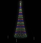 VidaXL LED Kerstboom met 455 LED Multikleur 184.5 cm Metaal