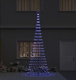 VidaXL LED Kerstboom met 455 LED met standaard Blauw 184.5 cm Metaal