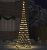 VidaXL LED Kerstboom met 455 LED met standaard Warmwit 184.5 cm Metaal