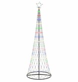 VidaXL LED Kerstboom met 355 LED Multikleur 184.5 cm Metaal