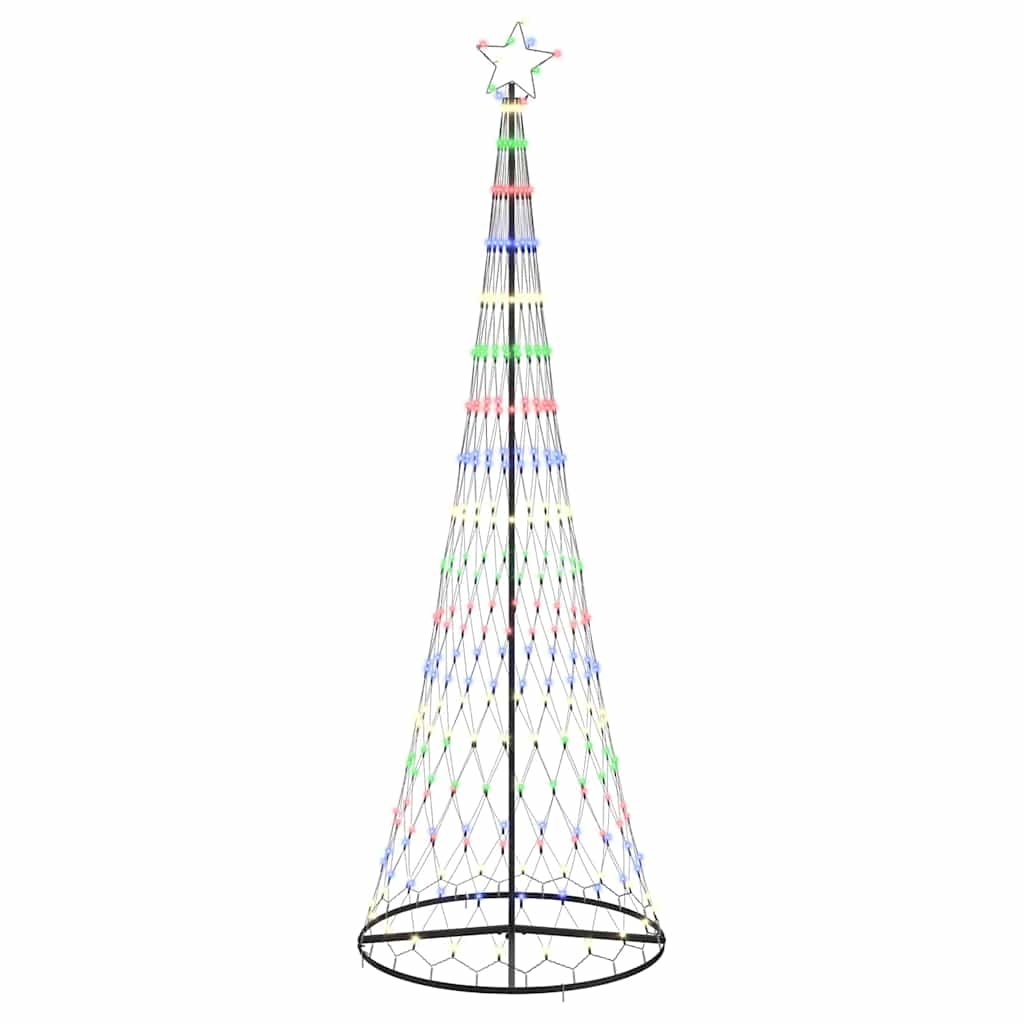 VidaXL LED Kerstboom met 355 LED Multikleur 184.5 cm Metaal