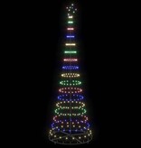 VidaXL LED Kerstboom met 355 LED Multikleur 184.5 cm Metaal