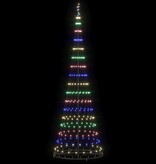 VidaXL LED Kerstboom met 355 LED Multikleur 184.5 cm Metaal