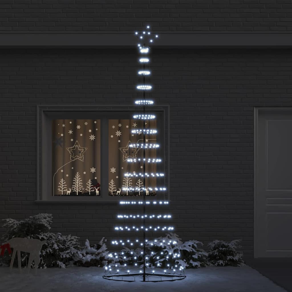 VidaXL LED Kerstboom met 355 LED met standaard Koudwit 184.5 cm Metaal