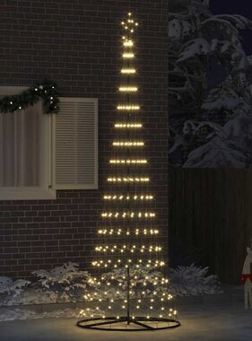 VidaXL LED Kerstboom met 355 LED met standaard Warmwit 184.5 cm Metaal
