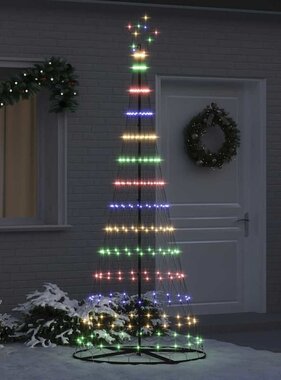 VidaXL LED Kerstboom met 295 LED Multikleur 250 cm Metaal