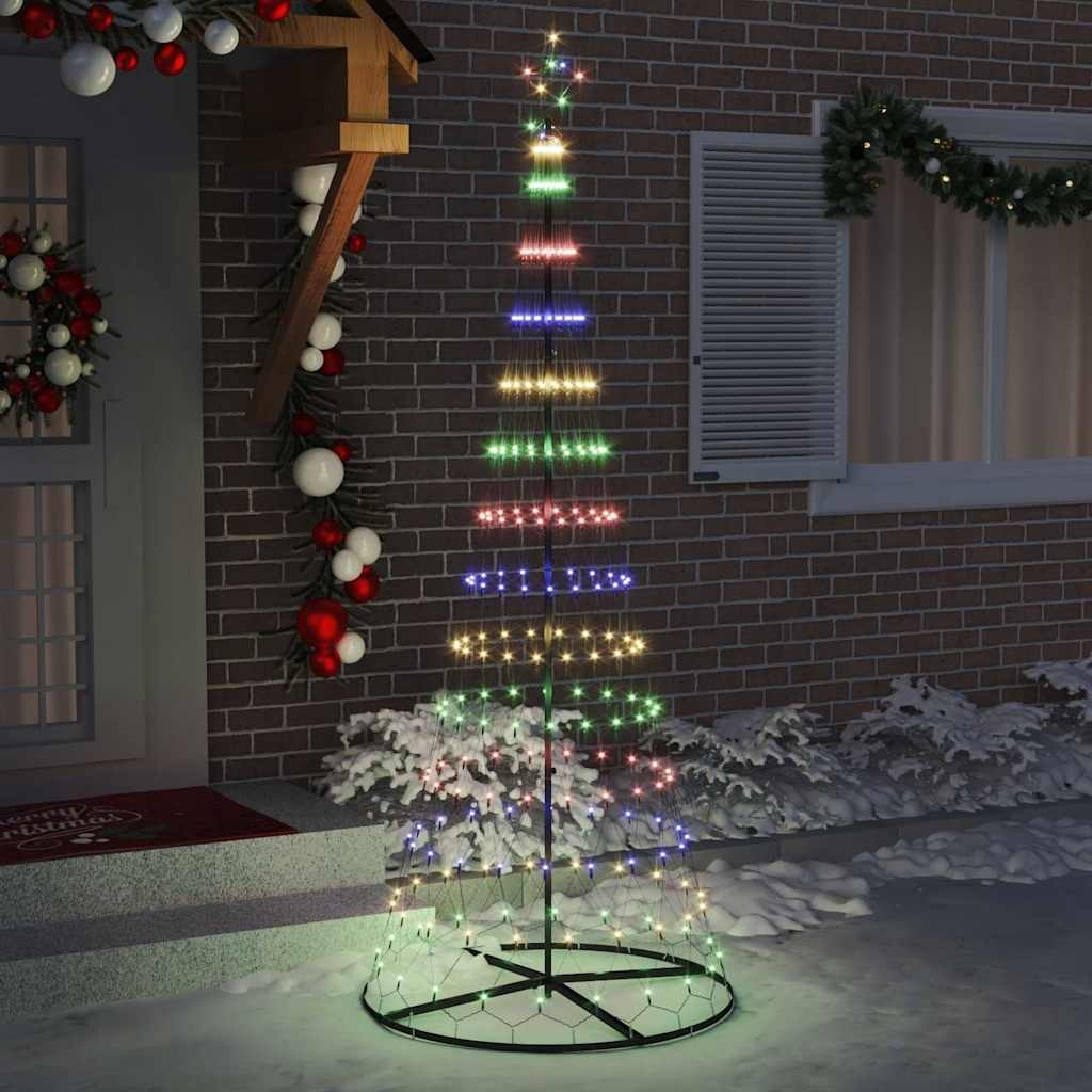 VidaXL LED Kerstboom met 295 LED Multikleur 250 cm Metaal