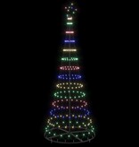 VidaXL LED Kerstboom met 295 LED Multikleur 250 cm Metaal