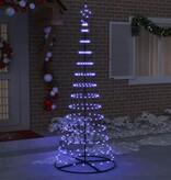 VidaXL LED Kerstboom met 295 LED met standaard Blauw 250 cm Metaal