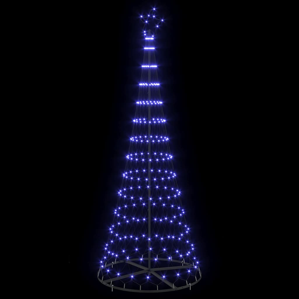 VidaXL LED Kerstboom met 295 LED met standaard Blauw 250 cm Metaal