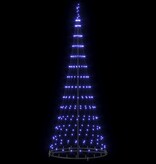 VidaXL LED Kerstboom met 295 LED met standaard Blauw 250 cm Metaal