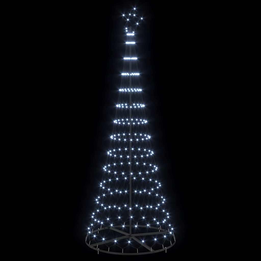 VidaXL LED Kerstboom met 295 LED met standaard Koudwit 250 cm Metaal