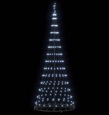VidaXL LED Kerstboom met 295 LED met standaard Koudwit 250 cm Metaal