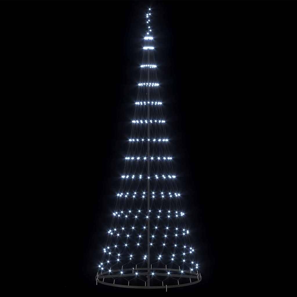 VidaXL LED Kerstboom met 295 LED met standaard Koudwit 250 cm Metaal