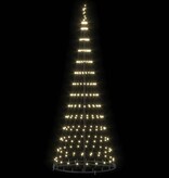 VidaXL LED Kerstboom met 295 LED met standaard Warmwit 250 cm Metaal