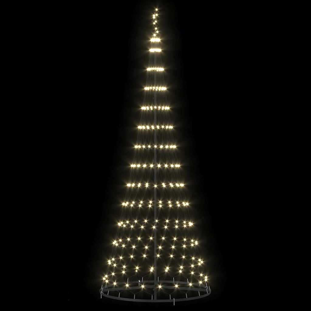 VidaXL LED Kerstboom met 295 LED met standaard Warmwit 250 cm Metaal