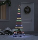 VidaXL LED Kerstboom met 230 LED Multikleur 184.5 cm Metaal