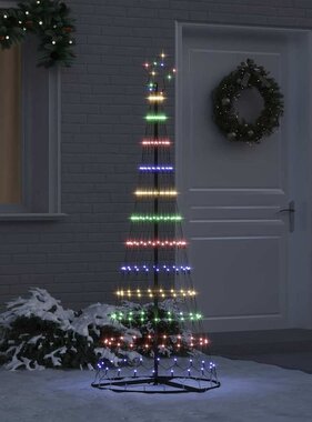 VidaXL LED Kerstboom met 230 LED Multikleur 184.5 cm Metaal