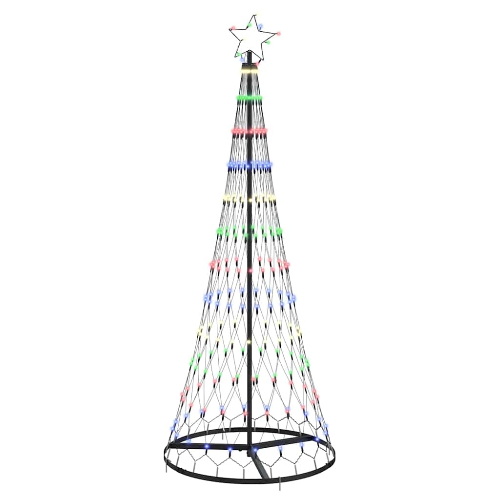 VidaXL LED Kerstboom met 230 LED Multikleur 184.5 cm Metaal